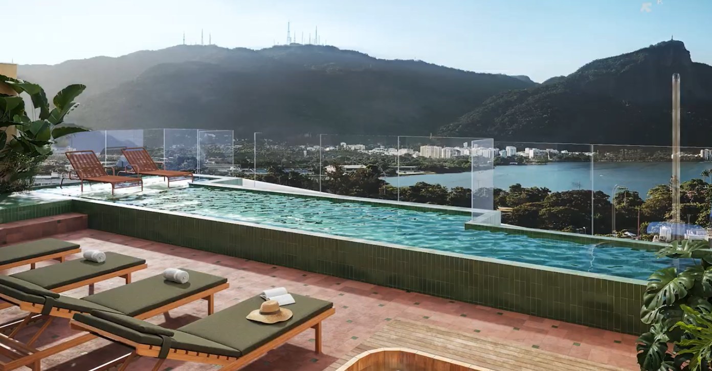 Piscina rooftop Parque Studios Ipanema